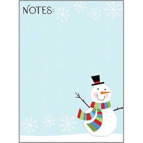 Stripe Scarf Snowman Holiday Memo Pad