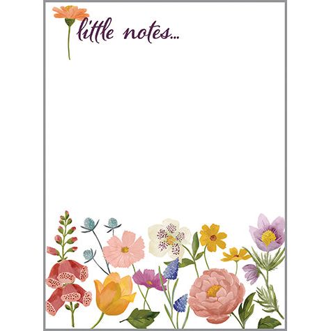 Garden Flowers - Memo Pad