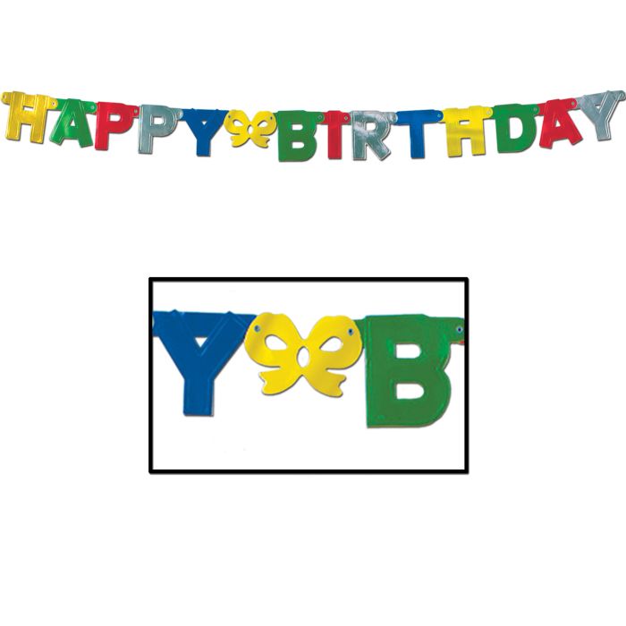 Foil Streamer Birthday Banner