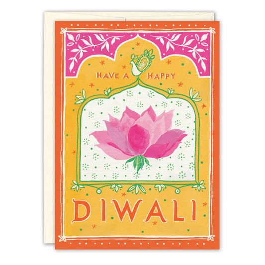 Lotus Flower Diwali Card