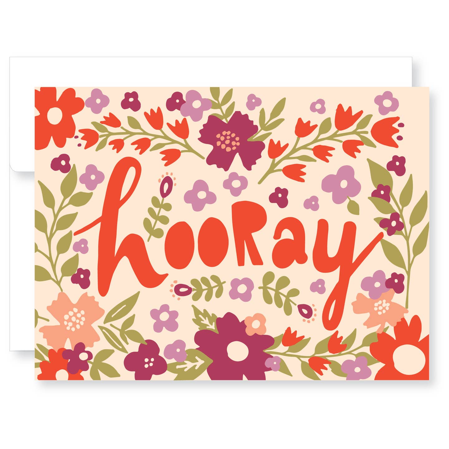 Congratulations Greeting Card, Floral Hooray