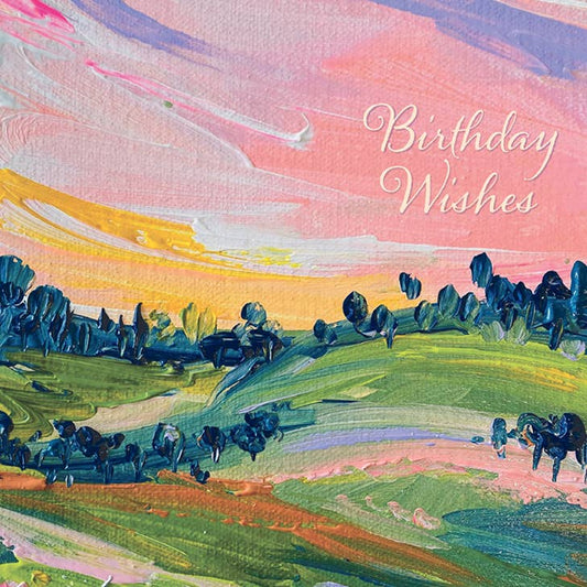 Pink Sky Birthday Greeting Card 4.5 X 6.25