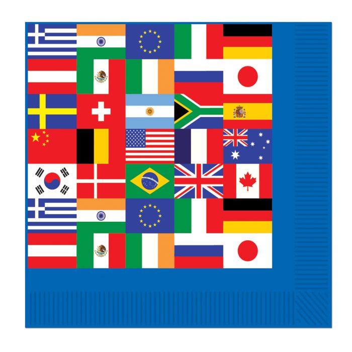 Beistle International Flag Napkins - Thumbnail 3