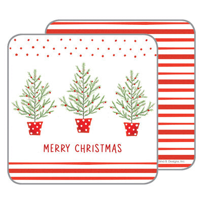 Polka Dot Tree Coasters