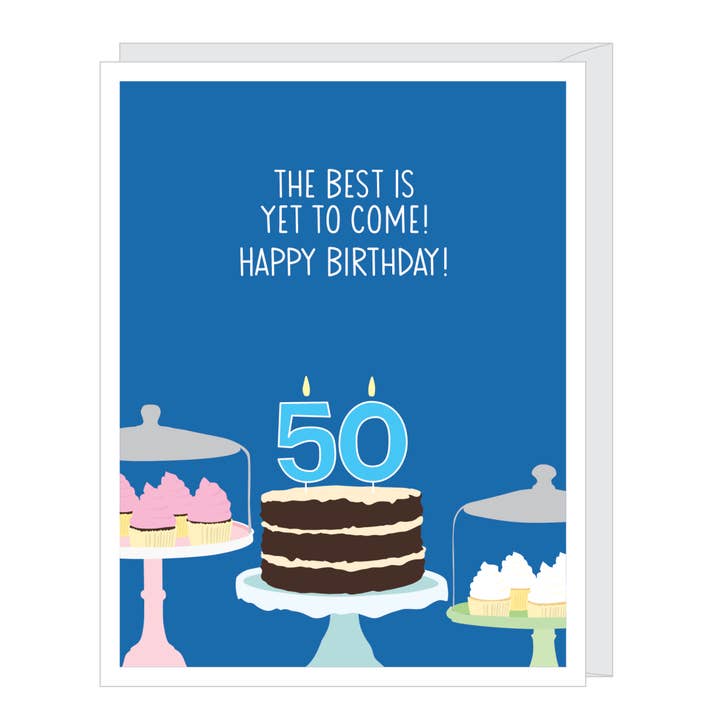 Number 50 Fiftieth Birthday Card