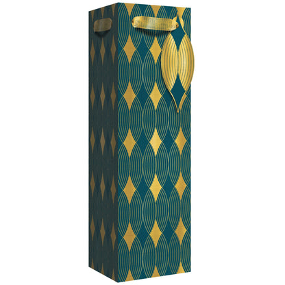 Gilded Geo Gold– Gift Bags – Bottle Tote