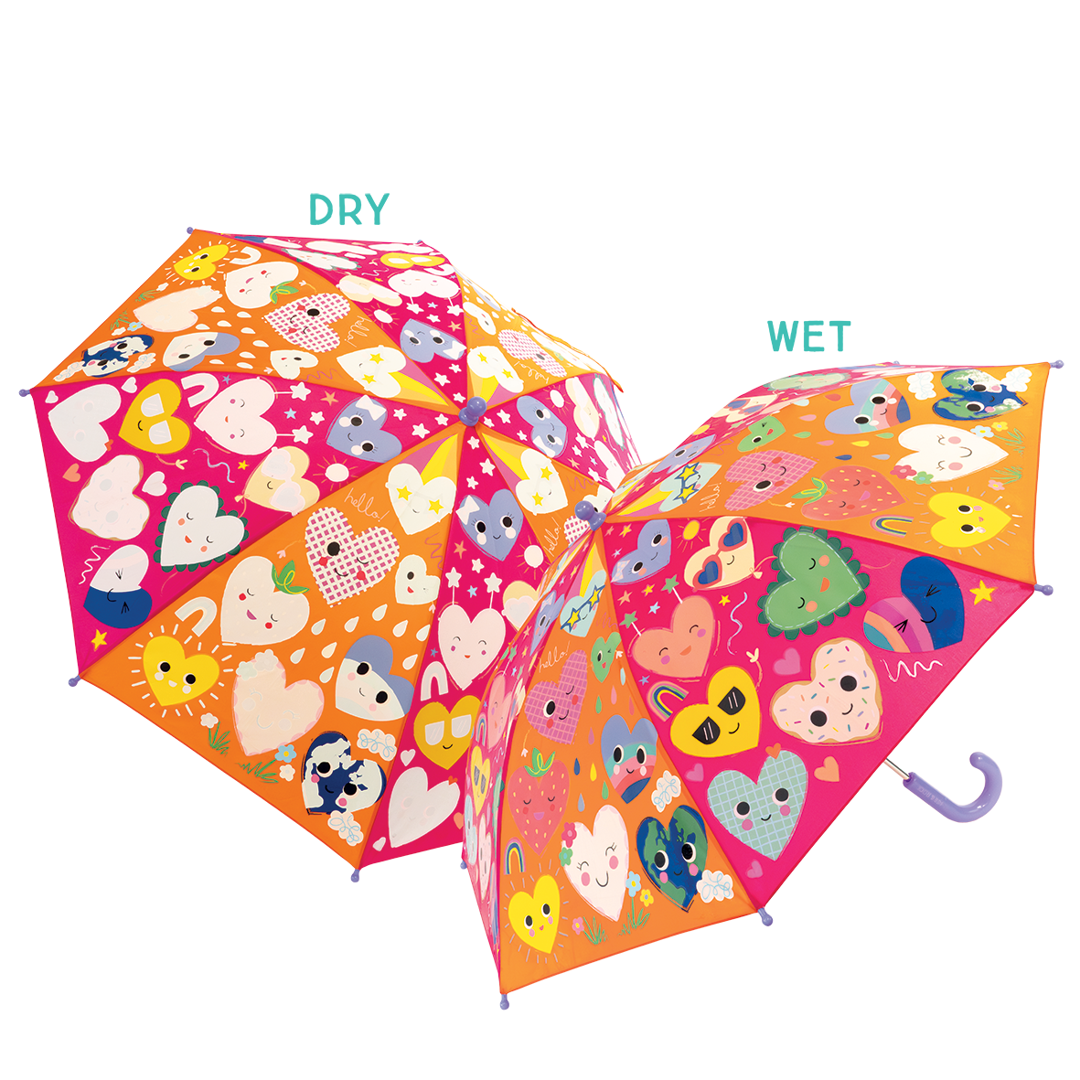 Hearts Colour Change Umbrellas