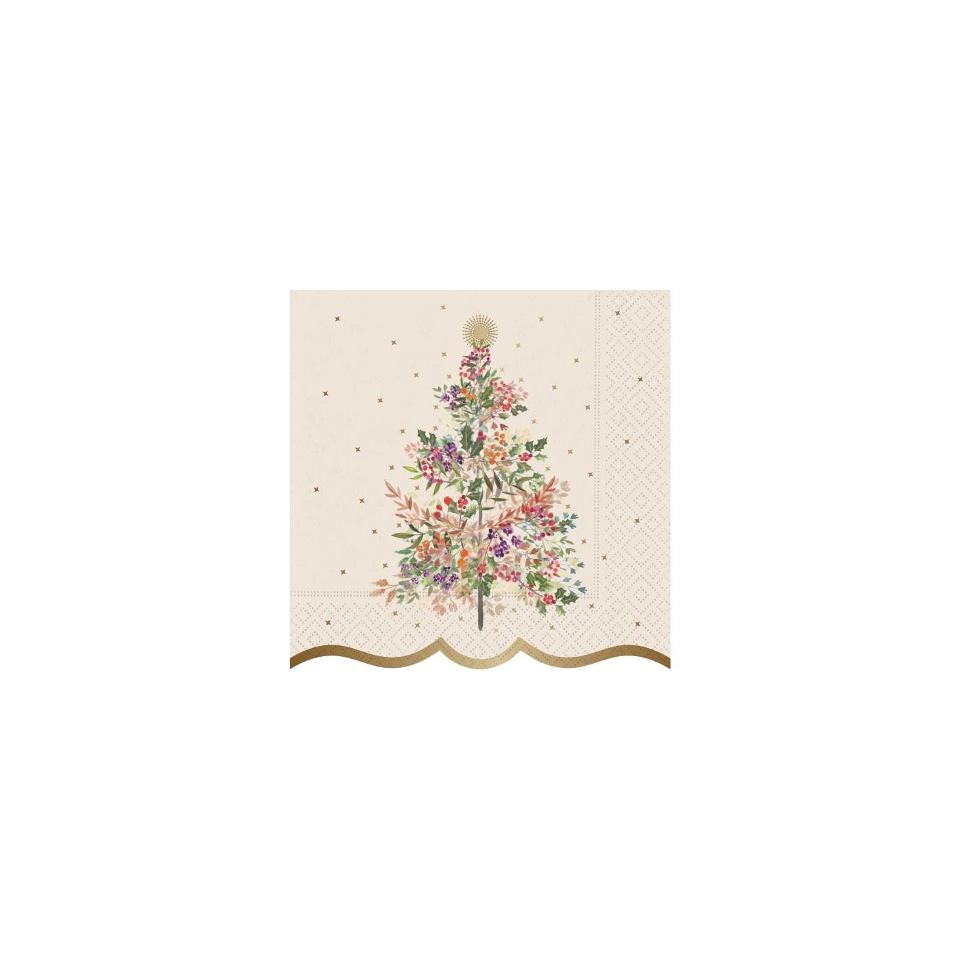 Botanical Christmas Luncheon Napkin