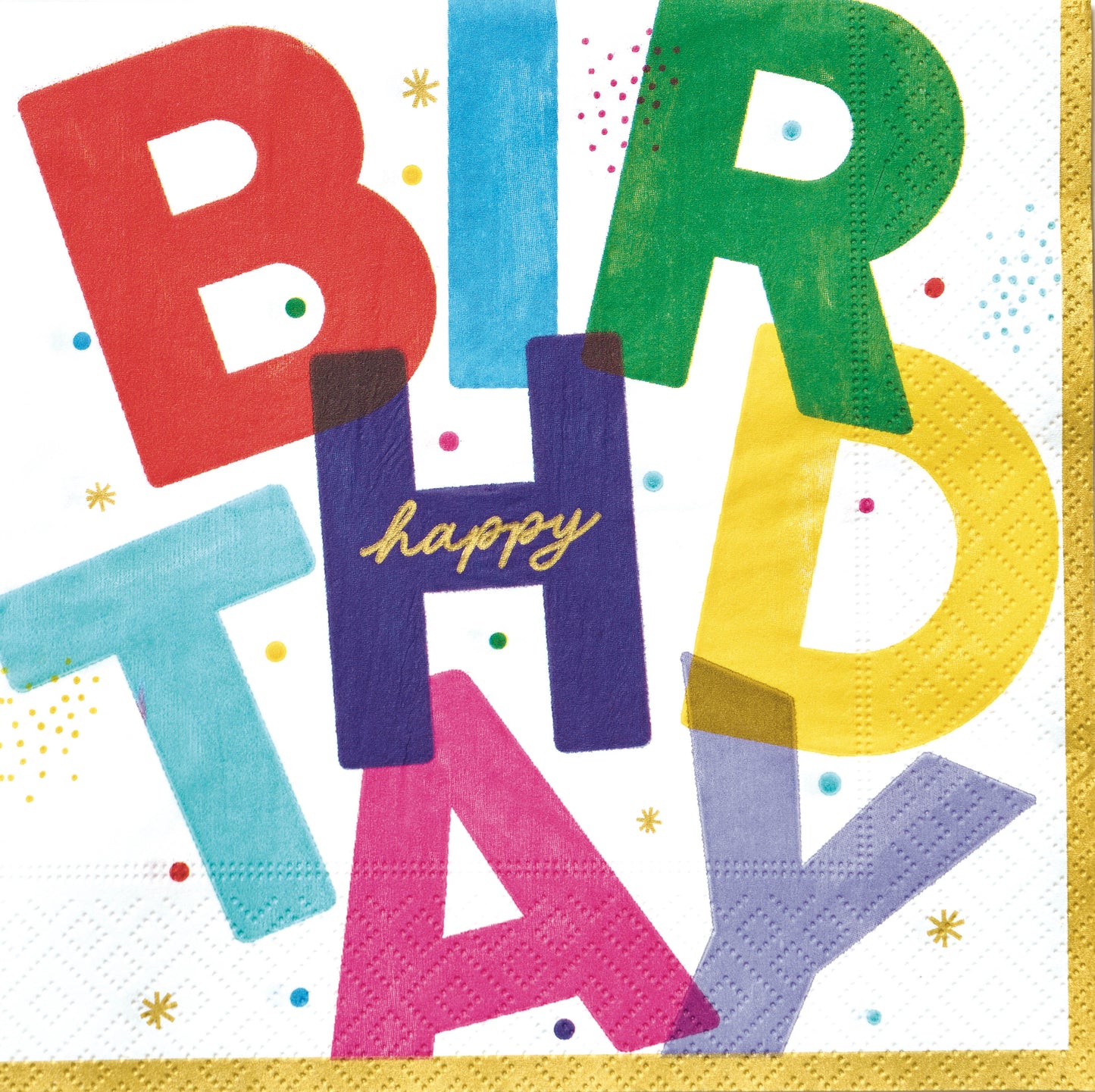 Birthday Block Luncheon Napkin