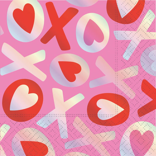 XOXO with Love Beverage Napkin