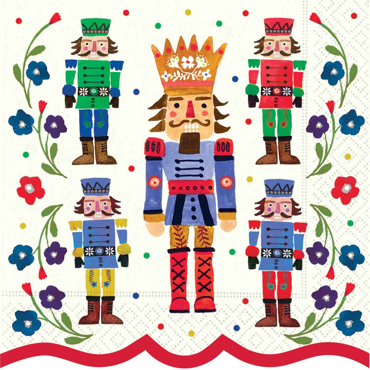 Festive Nutcracker Beverage Napkin