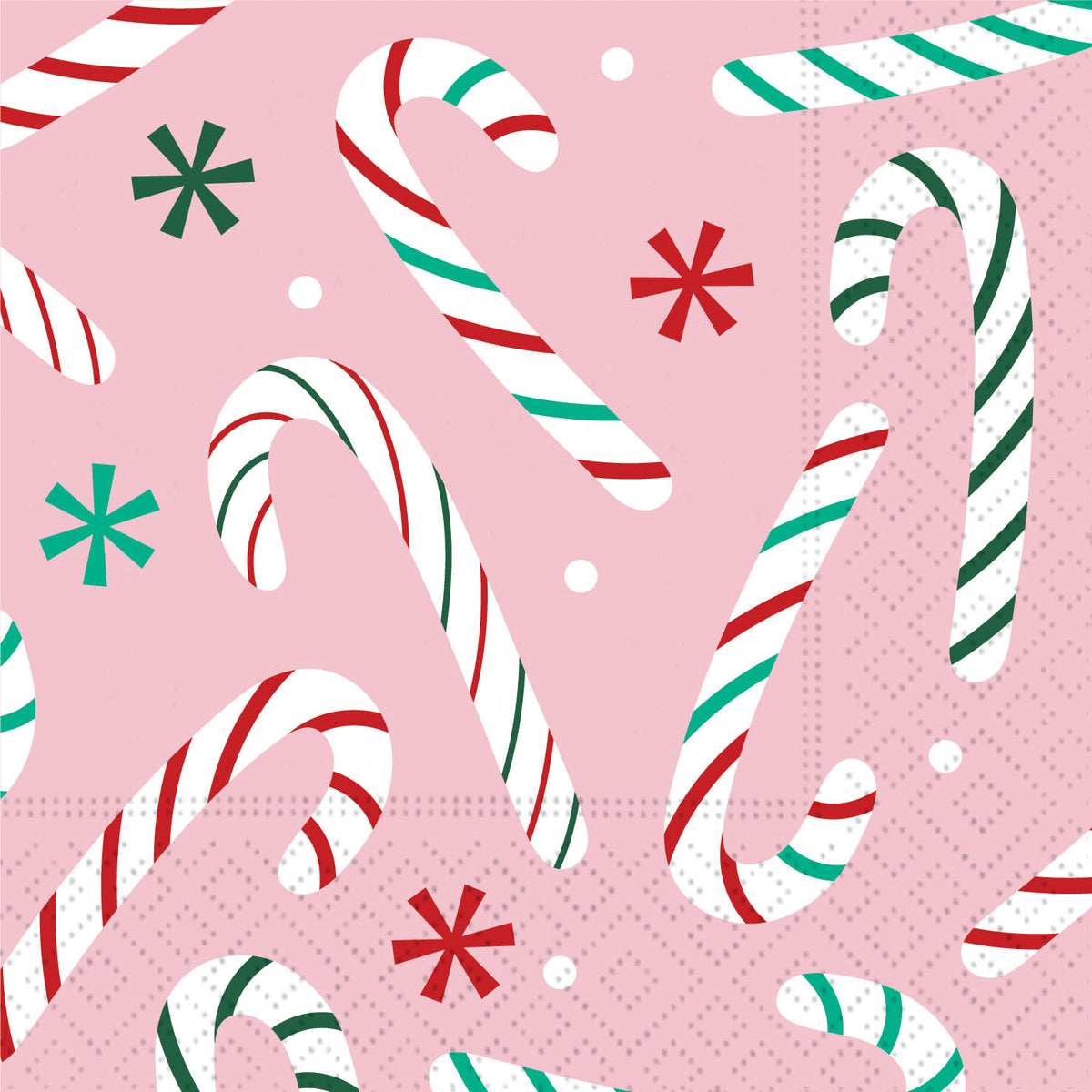 Pink Peppermint Beverage Napkin