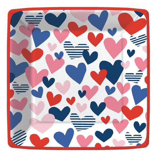 Graphic Love Paper Dinner Plate