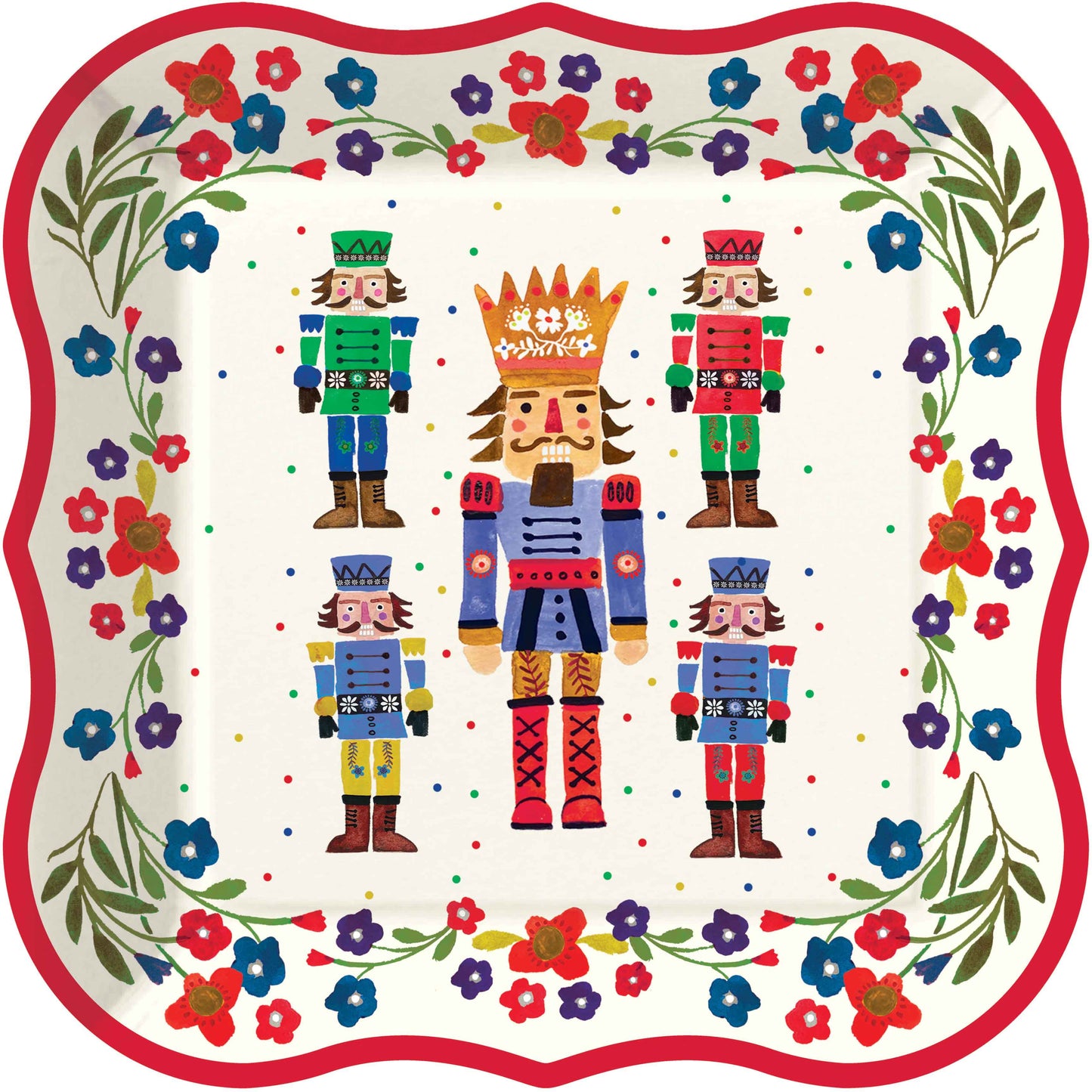 Festive Nutcracker Paper Dinner Plate