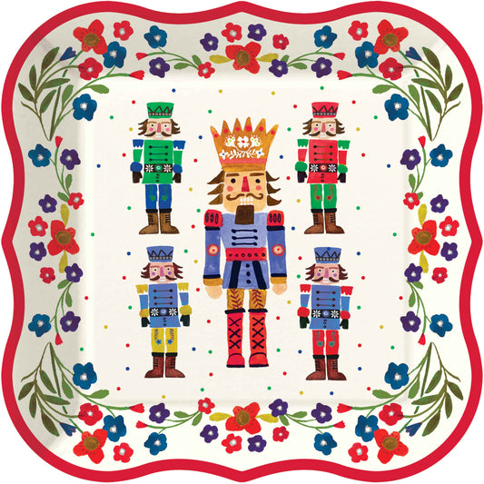 Festive Nutcracker Paper Dinner Plate