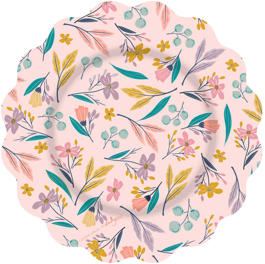 Time To Bloom Paper Dessert Plate