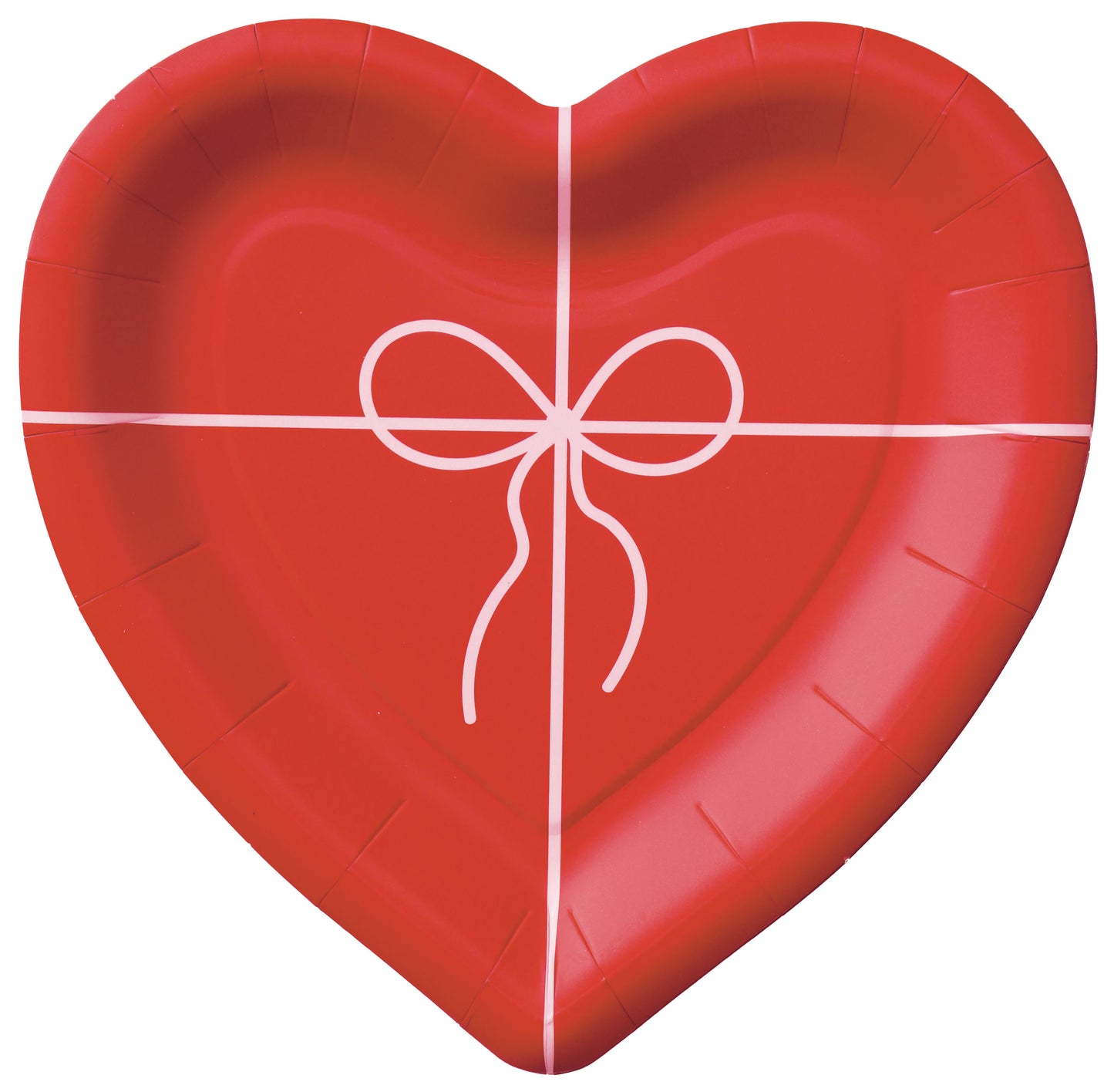 Swiss Hearts Shaped Paper Dessert Plate