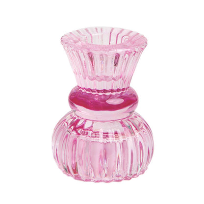 Small Glass Candle Holders Set | Mixed Colors | Home Decor |