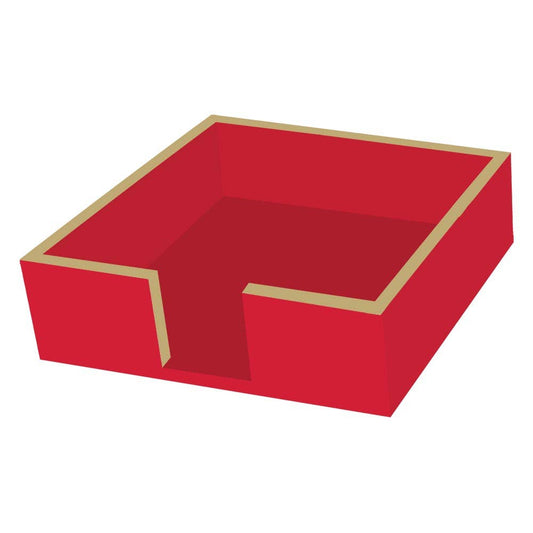 Red Beverage Wood Caddy