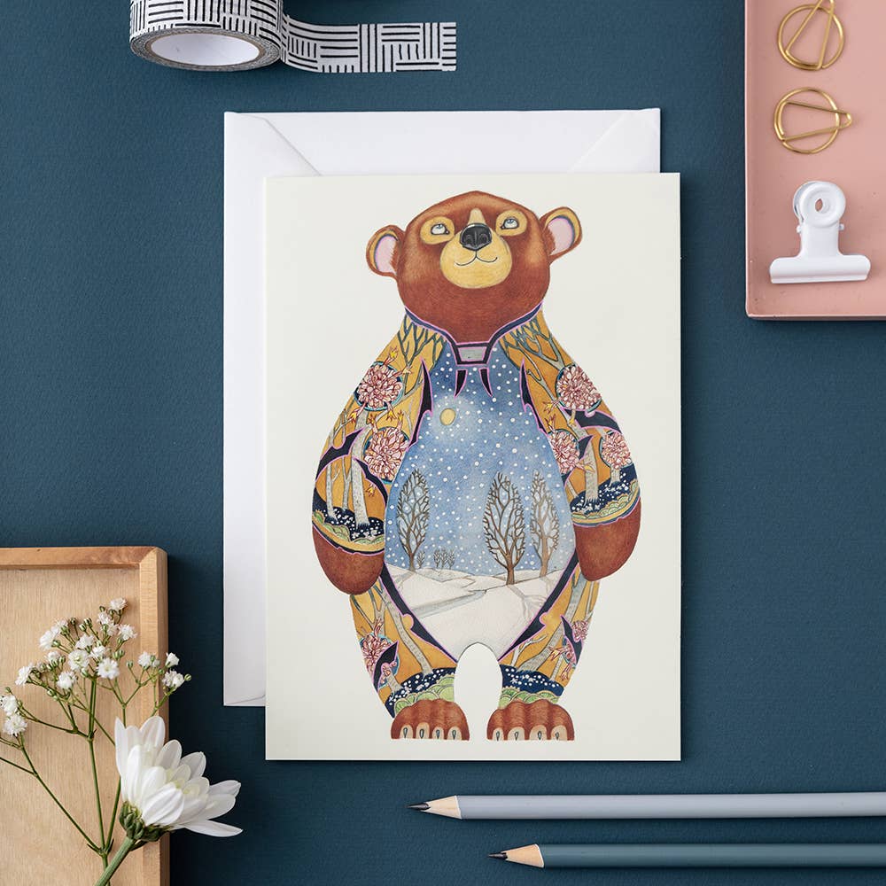 Bear in the Snow Card – Paper Fiesta