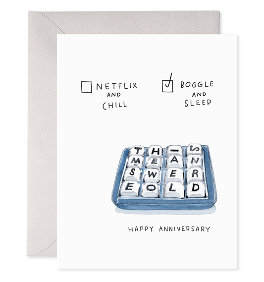 Boggle and Sleep Greeting Card