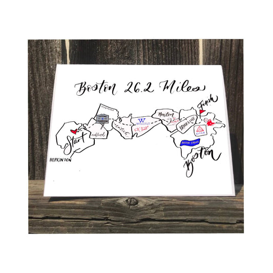 Boston 26.2 Map card