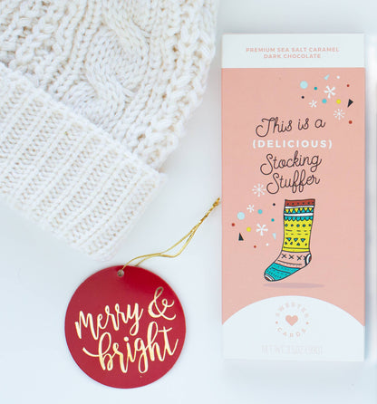 Stocking Stuffer Chocolate Bar + Greeting Card in one!