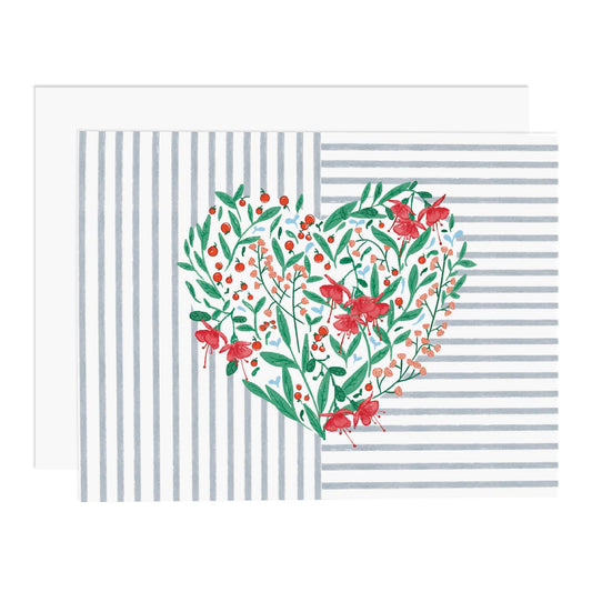 Floral Heart Greeting Card