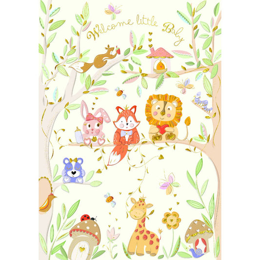 New Baby Animals Greeting Card