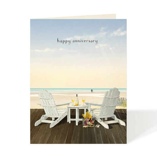 Adirondack Bliss - Anniversary Greeting Cards - Beach