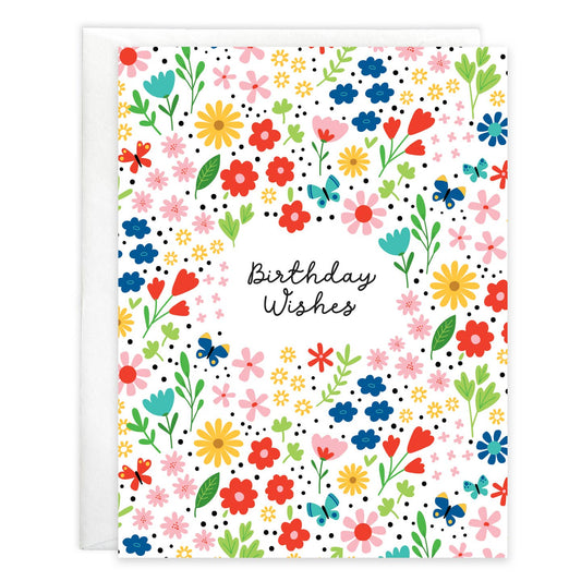 Little Birthday Flowers Birthday Greeting Card