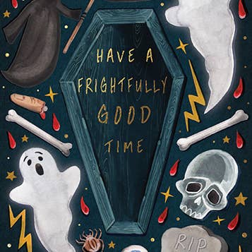 Ghosts Halloween Greeting Card 4.5 X 6.25"