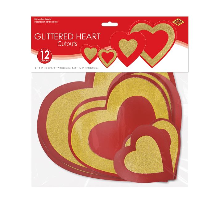 Glittered Heart Cutouts