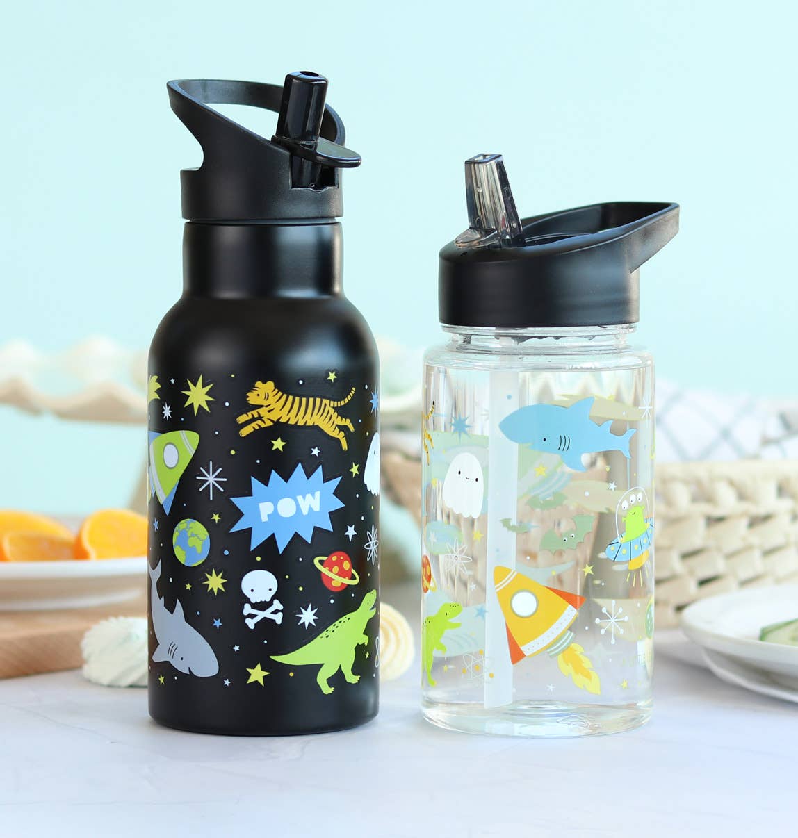 Kids stainless steel drink/water bottle: Galaxy