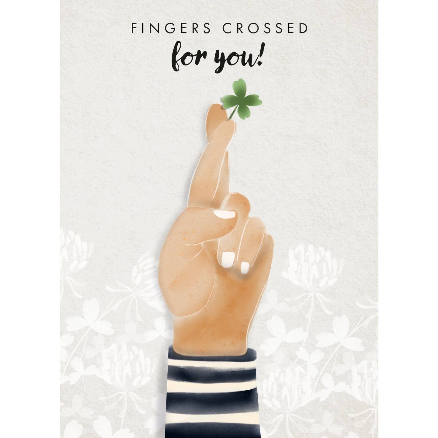 Good Luck Greeting Card Fingers Crossed