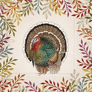 Foliage and Feathers Luncheon Napkin