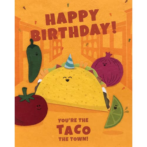 Taco the Town Birthday Card