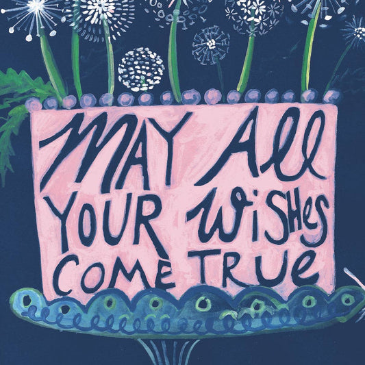 Dandelion Birthday — Birthday Card: Eco-friendly card pocket