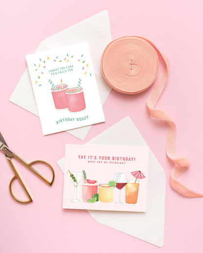 Birthday Booze - Funny Birthday Card & Friendship Card