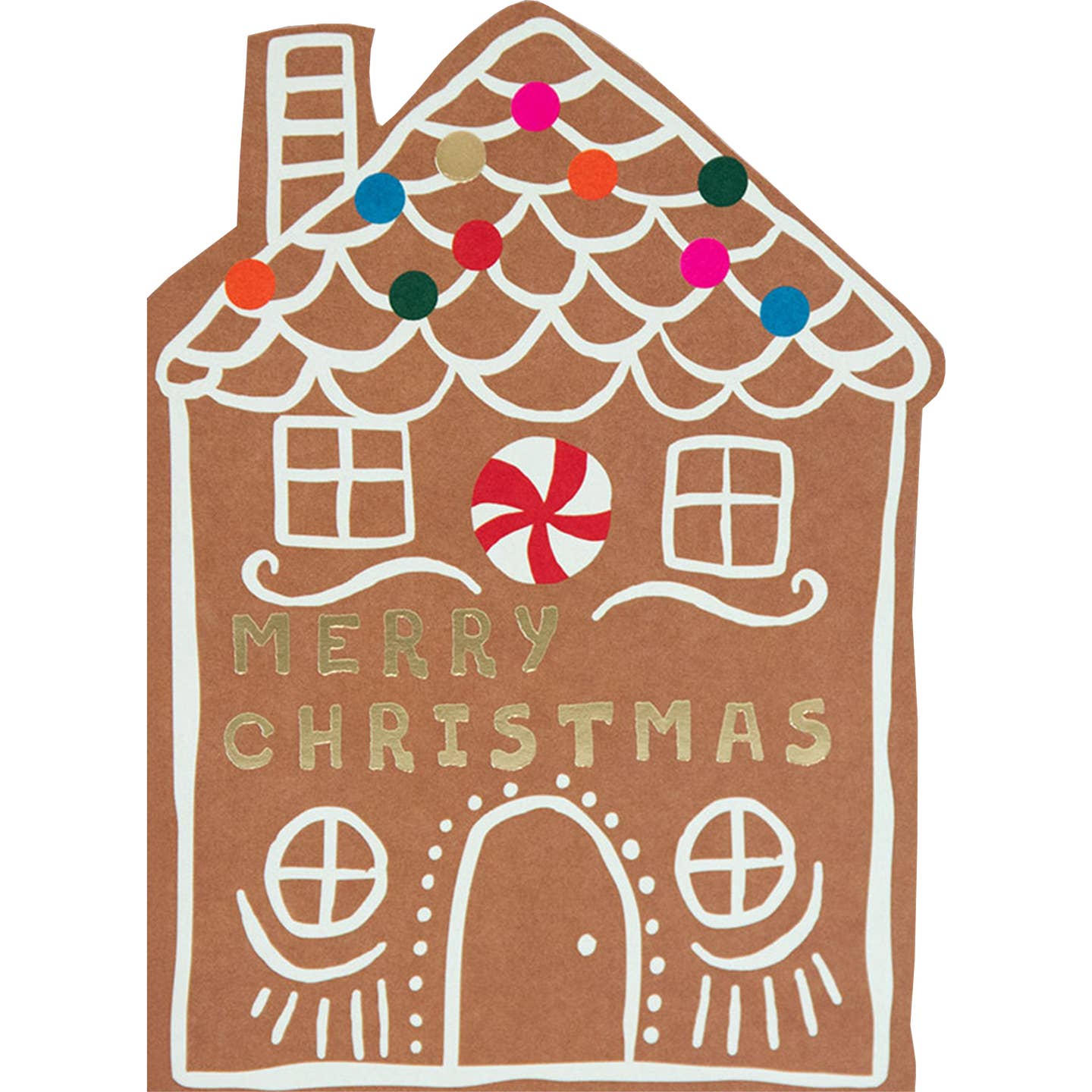 Diecut Christmas Greeting Card Gingerbread