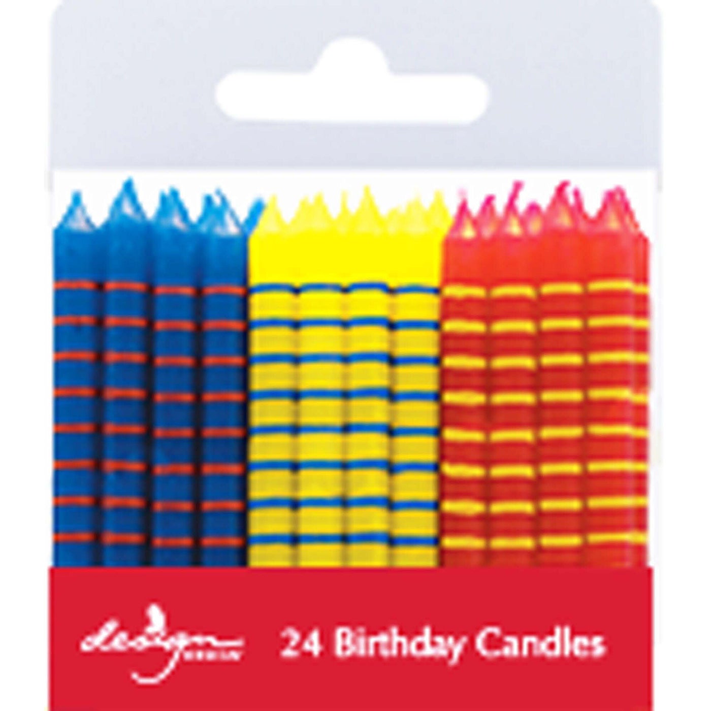 Primary Stripes Stick Candles