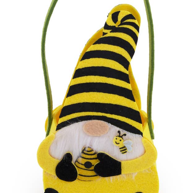 Bee Gnome Felted Basket