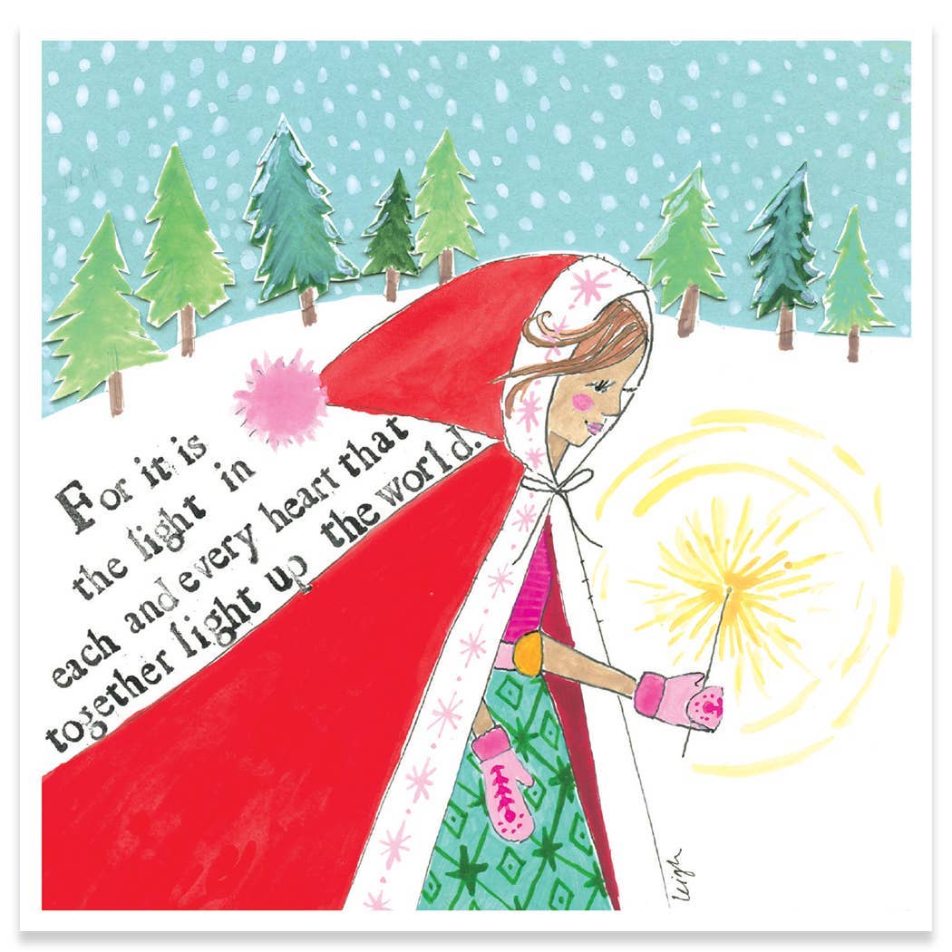 Light the World Holiday Greeting Card 5.5 X 5.5"