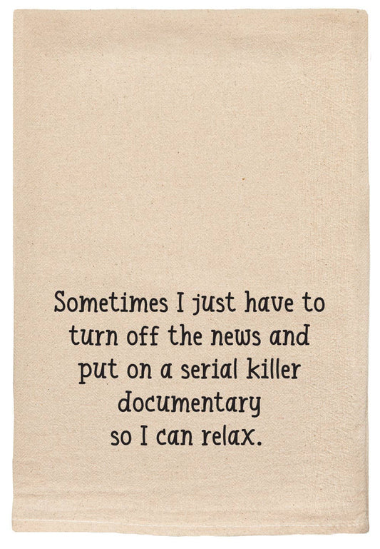 Serial Killer Documentary funny tea towel