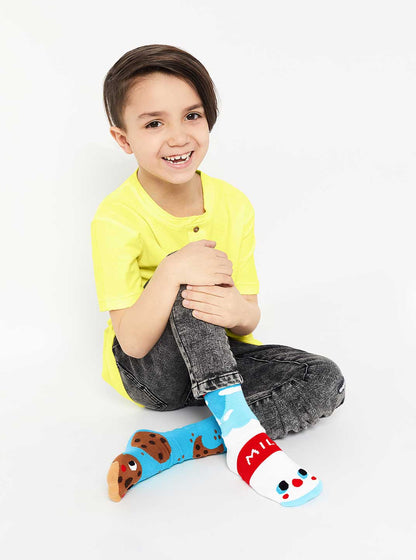 Milk & Cookies Socks KIDS LARGE