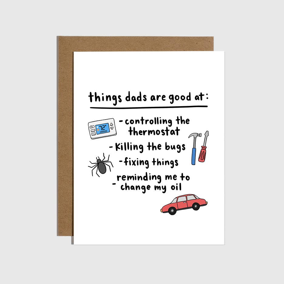 Things Dads Are Good At Card