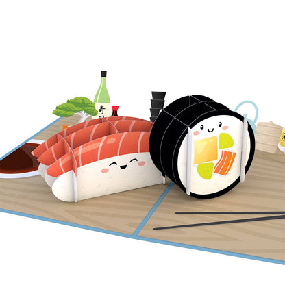 Sushi 5''x7'' Card, Pop-Up Cards, Everyday Pop-up card