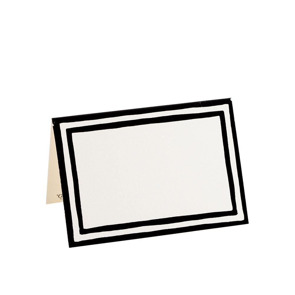 Stripe Border Black Place Card