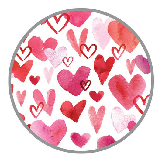 Watercolor Hearts Envelope Seals