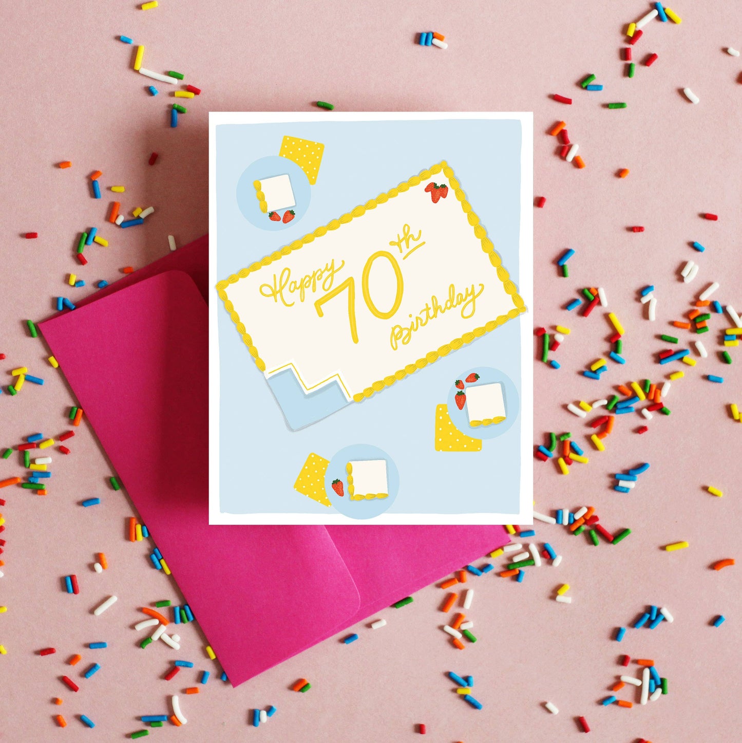 70 Cake | Happy 70th Birthday Card